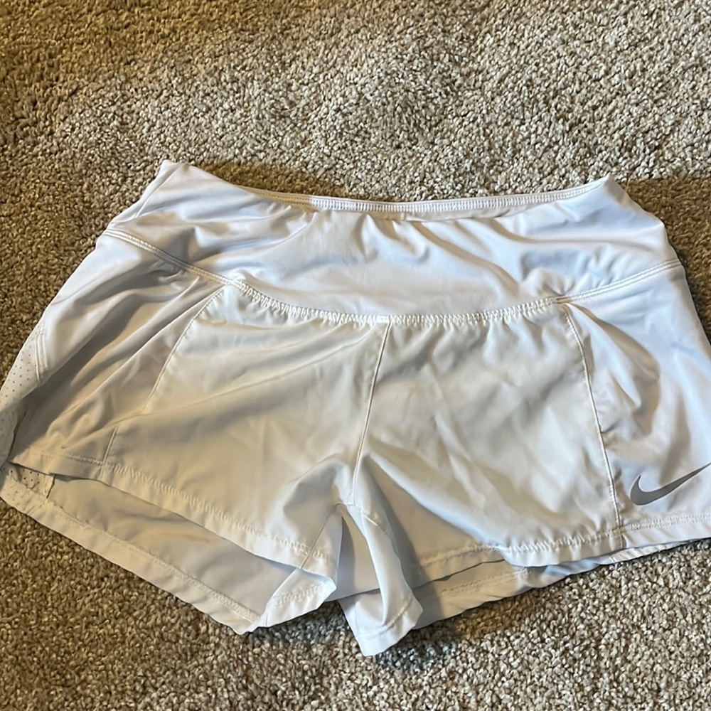 Nike White Running Shorts